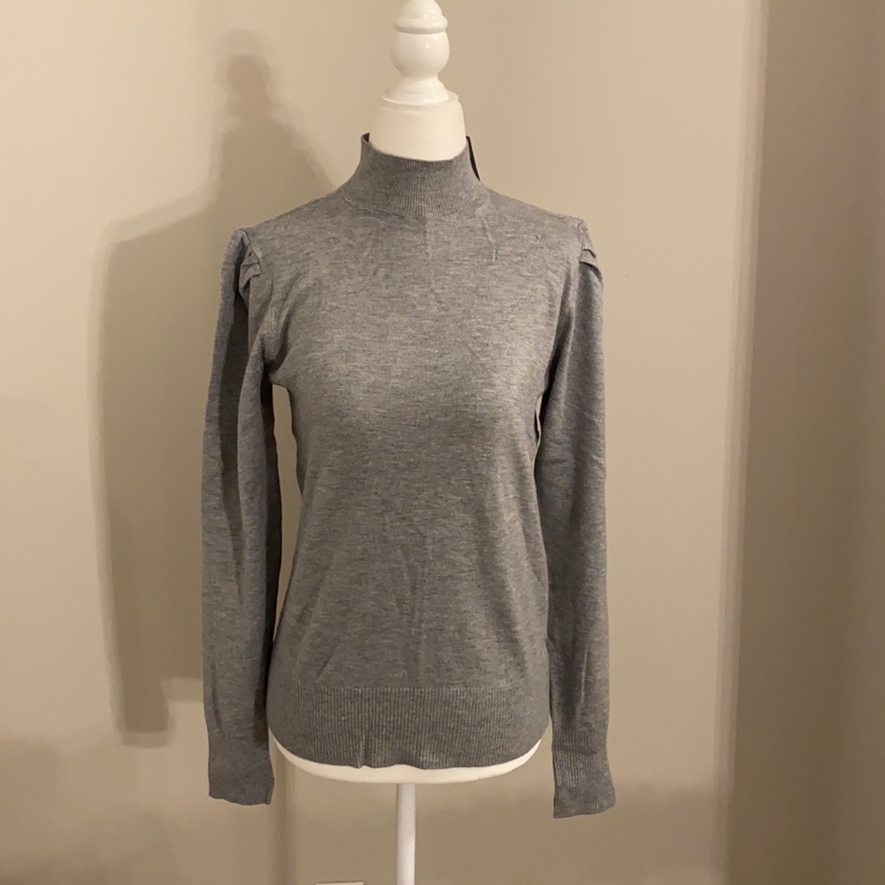 Brand New mock turtleneck w/balloon  sleeves